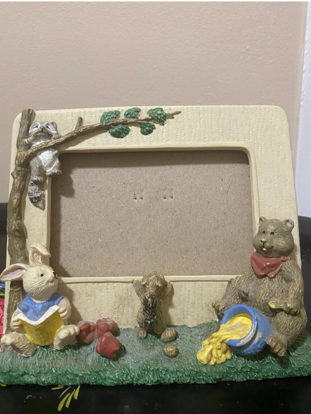 Woodland Animal Decorative Picture Frame in Cream, Green, Brown